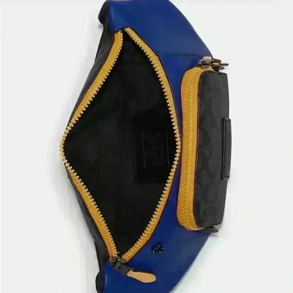 Coach Track Belt Bag In Colorblock Signature Canvas - Picture 5 of 7